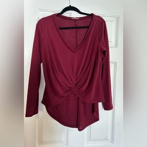 Charlotte Russe, “Deep Red” V-neck sweater